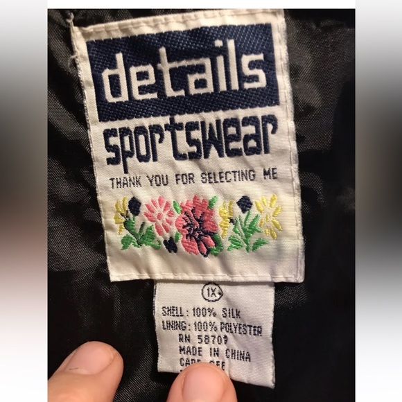 Details vintage black LEOPARD PRINT SILK ZIP UP JACKET womens size  1X MOB WIFE - Picture 2 of 8